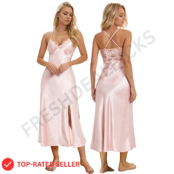 Satin Slip Dress Elegant Minimal Chic Evening Party Wear Adjustable Straps